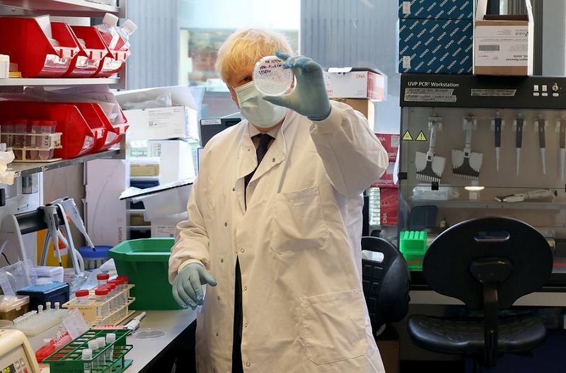 Boris Johnson at Jenner Institute Sept 2020 Boris Johnson at Jenner Institute Sept 2020
