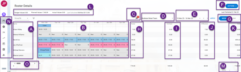 roster navigation