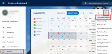balance to co workers calendars
