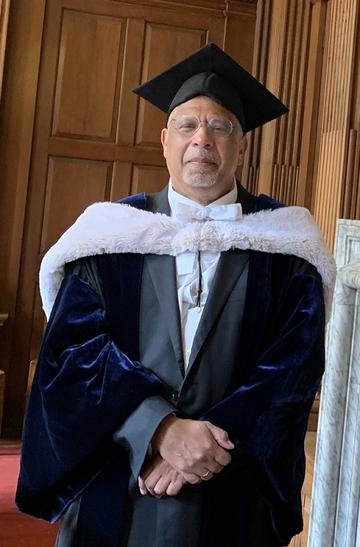Dr David Johnson in robes