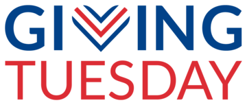 red and blue Giving Tuesday campaign logo 
