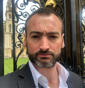 Graham Ingram outside college gate