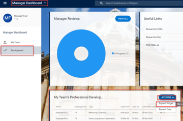 my dev prof dev expand widget