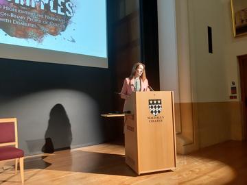 Sarah Stephenson-Hunter talking at an event