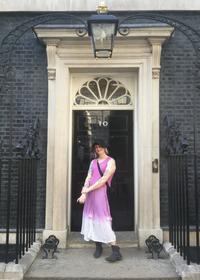 Dr Clara Barker standing outside Number 10 Downing Street