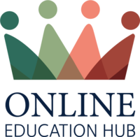 oeh logo colour icon blue text